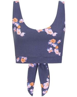 Sophie Cameron Davies Floral Crop Top - Blue