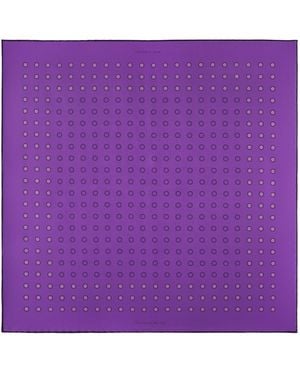 Otway & Orford 'Luna' Polka Dot Silk Pocket Square - Purple