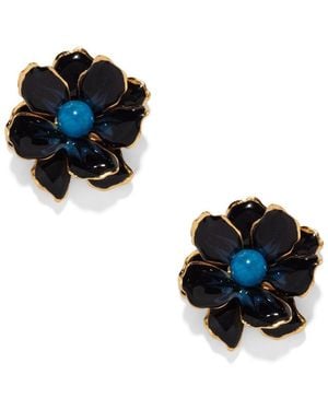 The Pink Reef Small Onyx Jewel Box Earring - Black