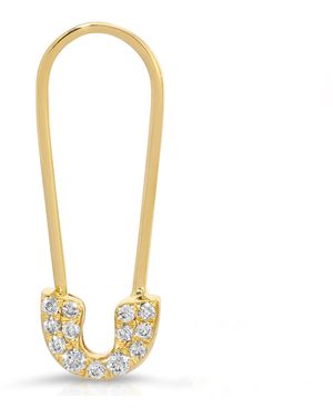 Maya Brenner Pavé Safety Pin Earring - Metallic