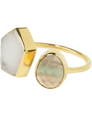 YAA YAA LONDON Colour Fusion Adjustable Ring - Metallic