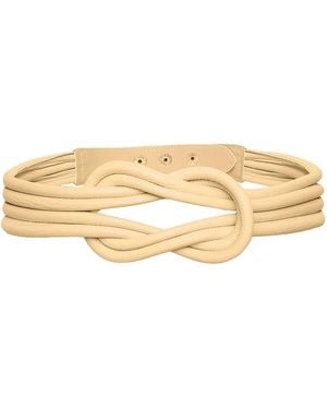 BeltBe Knot Leather Belt - Metallic