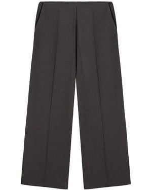 Nocturne Wide-Leg Fluid Trousers - Grey