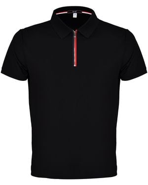 DAVID WEJ Marco Zip Polo - Black