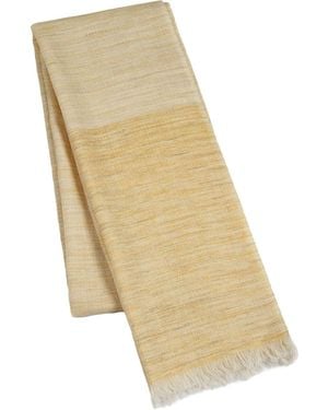 Heritagemoda Neutrals Handwoven Wool Scarf – Naturally Dyed With Marigold Flowers - Metallic