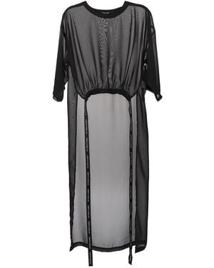 VICTORIA RAINER Transparent Chiffon Tunic - Black