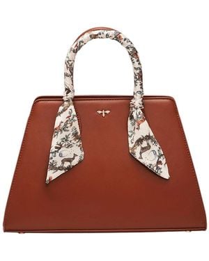 Fable England Grace Structured Tote - Brown