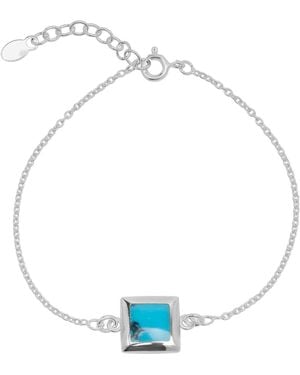 Spero London Square Sterling Bracelet - Blue