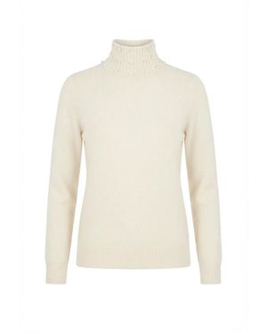 James Lakeland Neutrals Pearl Neck Jumper - White