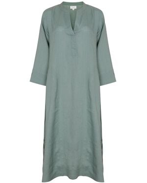 NoLoGo-chic Plain Dyed Kaftan Linen - Green