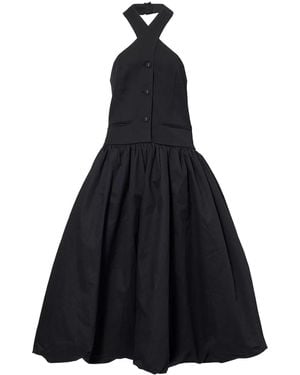 Amy Lynn Garcelle Halterneck Midi Dress - Black