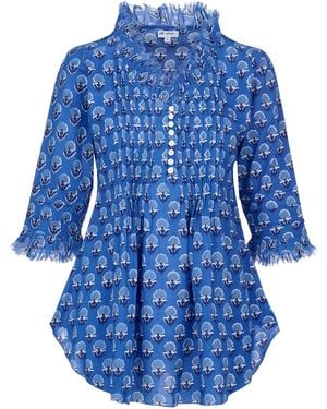 At Last Sophie Cotton Shirt - Blue
