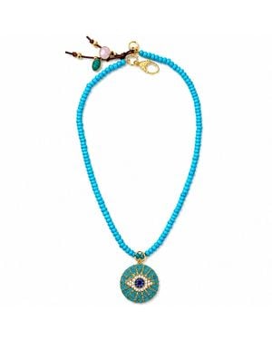 Persia Dona Jewelry X Evil Eye Necklace - Blue