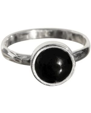 FV Jewellery La Stèle Onyx Circle Ring - Black