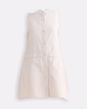 REISTOR The Cotton Tweed Shift Dress - Pink