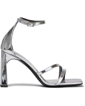Il Fratellino Rebel Heart Heeled Ankle Strap Sandal - White