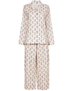 Mooch Cotswolds Cotton Pajamas - White