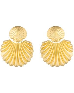 Coco & Kinney Pia Detachable Shell Earrings - Metallic