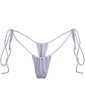 Minimale Animale Sanctuary Tassel Thong Bikini Bottom - White