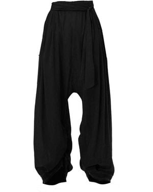 Zhenabia Boho Harem Pants - Black