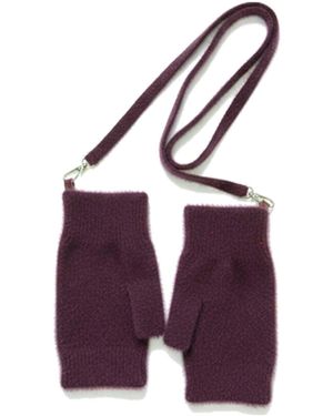 Nooki Design Chadwick Fingerless Mittens - Purple