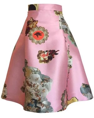Maxjenny Knee-Length Skirt - Red