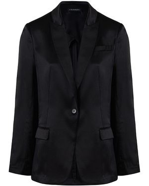 The Summer Edit Juliette Silk Jacket - Black