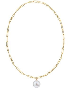 Ora Pearls Aetia Xxl Pearl Chain Necklace - Metallic
