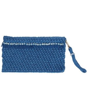N'Onat Evil Eye Makeup Hand Crochet Pouch - Blue