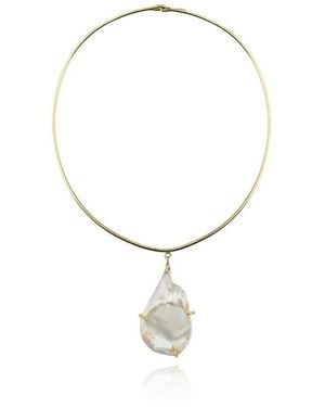 LINYA JEWELLERY Baroque Pearl Necklace - Metallic