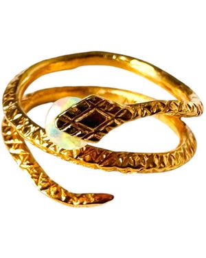 Aki Roc Jewelry The Pinkie Snake Ring - Metallic