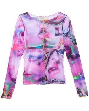 Paloma Lira Punk Three-Way Mesh Top - Purple