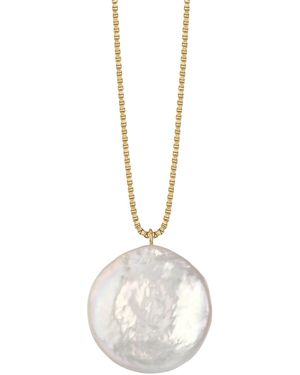 Katy Faye Luna Pearl Necklace - Metallic
