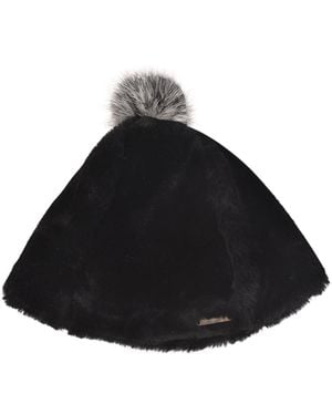Owen Barry Toscana Beanie Hat With Pom - Black