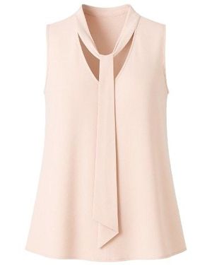 Conquista Sleeveless Tie Detail Top - Pink