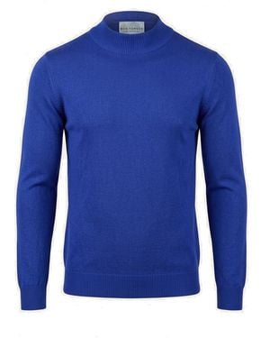 Ron Tomson Mock Neck Jumper - Blue