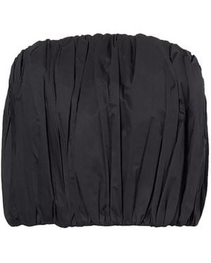 Amy Lynn Bubble Crop Top - Black