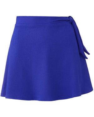 Change of Scenery Amy Side Tie Swim Skirt - Blue