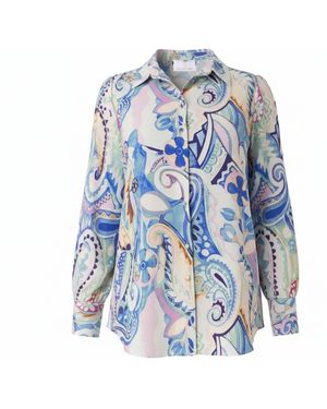 Franchetti Bond Ricciarda Paisley Swirl Classic Shirt - Blue