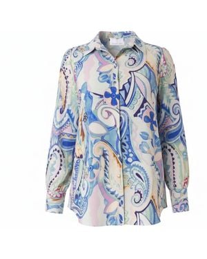 Franchetti Bond Ricciarda Paisley Swirl Classic Shirt - Blue