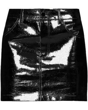 Amy Lynn Milena Metallic Mini Skirt - Black