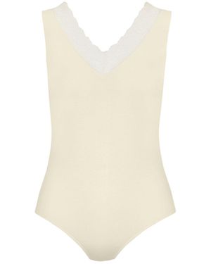 Zd - Zero Defects Neutrals Sleeveless Bodysuit – Softness & Elasticity - Natural