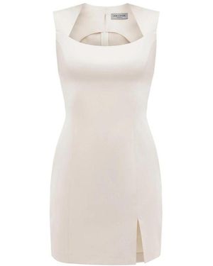 HER CIPHER Neutrals Essential Mini Dress - White