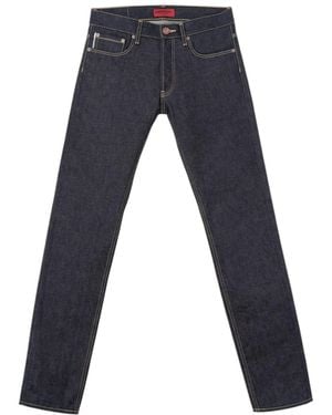 Din & Deen Slim Fit Selvedge Denim Jeans Katana Collection - Blue