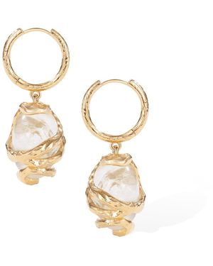 Retro Chic Whispers Earrings - Metallic