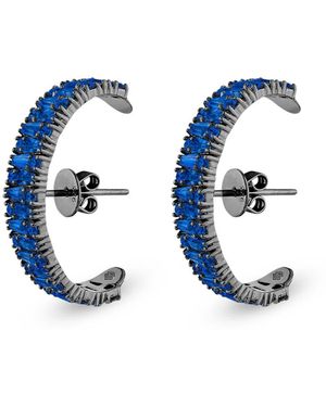 SALLY SKOUFIS Culture Earrings With Made Sapphires - Blue
