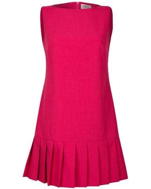 Ginta Pleated Hem Dress - Pink