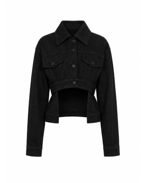 Gao Republic Denim Hi-Lo Jacket - Black