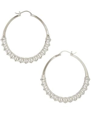 Astor & Orion Calla Sculpted Hoops Small - Metallic