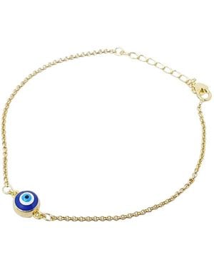 Harfi Turkish Evil Eye Friendship Plated Bracelet - Metallic